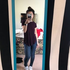 Maroon long top